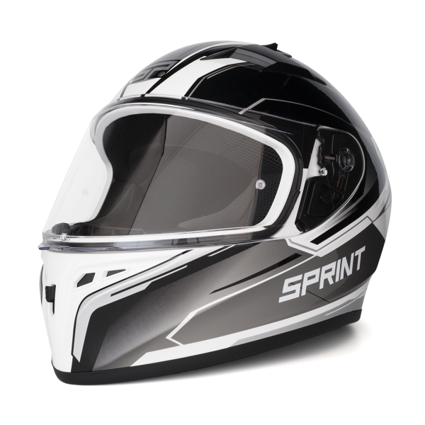 SPRINT Fast Preto/Branco/Cinza | Capacete Integral